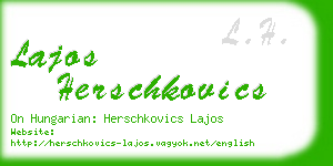lajos herschkovics business card